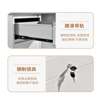 中伟(ZHONGWEI)钢制办公桌铁皮电脑桌职员桌财务桌员工桌带锁带抽屉 主机款
