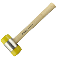 史丹利(STANLEY)锤子木柄安装锤橡皮锤瓷砖地砖地板安装锤无弹力橡胶锤子榔头22mm 57-054-23