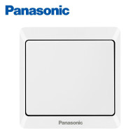 松下Panasonic 一开单控开关面板 单开单控墙面开关雅悦白色WMWA501-N