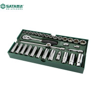 世达(SATA)工具托组套-33件10MM系列套头扳手组套中飞套头汽修机修五金工具09902