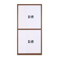 企诺 文件柜办公保密柜指纹锁 咖框白门 900*430*1850mm