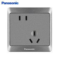 松下 斜五孔插座错位二三极10A插座86型面板雅悦古铜灰色WMWA123MYH-N