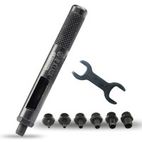 LAOA老A 打孔器皮带冲孔器6孔敲击可换头皮带冲子打洞器 LA115304