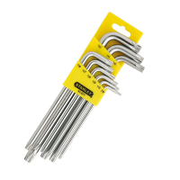 史丹利(STANLEY)9件套长L形中孔花形扳手TT10-TT50,92-625-23 一套可定制