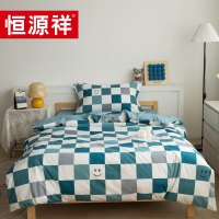 恒源祥TBK3003-2 五件套 适用于12米床含被套 床单枕套 枕芯 被芯 颜色随机 (单位:套)