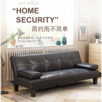 中伟 沙发现代简约办公沙发接待会客室皮艺沙发小户型可折叠酒店客厅沙发床-328