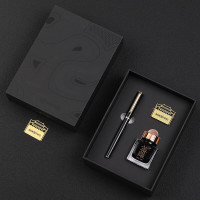 HERO/英雄钢笔 明尖钢笔0.5mm 玄黑钢笔+墨水 + 礼盒套装