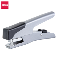 得力 手握式金属12#钉中型订书机 18*8.4cm 银色 0358