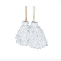 册宣 圆头木杆老式墩布白色棉线拖布