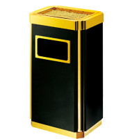 CNMF/谋福 不锈钢垃圾桶 84 36×28×68.5cm 60L 黑金色 1个