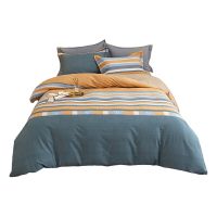 伊伊爱tj0hjc2201657全棉磨毛条纹四件套200*230cm青春小调(绿)(单位:套)