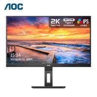 AOC电脑显示器 23.8英寸2K高清 75Hz IPS Type-C旋转升降家用设计办公TUV低蓝光显示屏Q24P2C