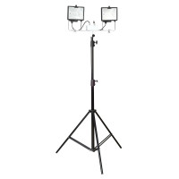 恒盛(HS) WJ870 2×500W、IP65、电压等级:220V、暖白光/约3500K、卤素光源、升降高度:3m 便携式升降工作灯 (计价单位:台) 黑色