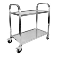 松润 加厚不锈钢餐车移动小推车酒店商业酒水车双层餐车950x500x950 SOR-T1038A