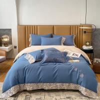 伊伊爱 TJ0HJC2201726L /220*240cm 迷蝶梦磨毛绣花四件套 (计价单位:套) 风暴蓝拼耀砂金