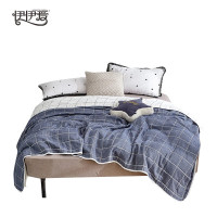伊伊爱 TZ0BH02200144 /150*200cm 全棉六层纱布毛巾毯 1.00 件/条 (计价单位:条) 格子蓝