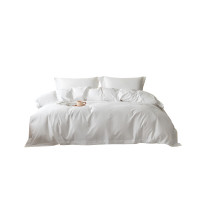 汉司家纺 210*240cm 纯棉贡缎60S 床上四件套 床上套件 (计价单位:套) 纯白色
