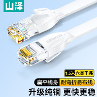 山泽(SAMZHE)BBP6015六类扁平网1.50米/根(计价单位:根)白色