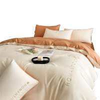 植巾 SI120 200*230cm 亲肤纯色精品 床上四件套 床上套件 (计价单位:套) 橙色