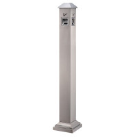 科力邦(Kelibang) KB3233 沙钢斜头形烟灰柱 垃圾桶 (计价单位:个) 不锈钢色