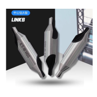 哈量 A型中心钻 6.3 直槽螺旋含钴中心钻头双头不锈钢专用定位定心钻带护锥