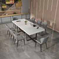 仓迪 CD-0938会议桌岩板培训开会治谈桌 办公长桌简约现代大图书馆长条桌