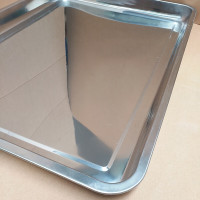 册宣 食品级304不锈钢托盘长方形盘子家用方盘商用烤鱼盘铁盘子烤盘 400mm*300mm*25mm 公差±20mm