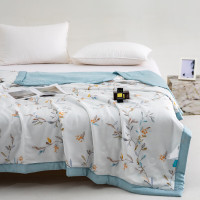 汉司家纺 150*200 天丝印花夏被 被子 (计价单位:件) 海岛蓝