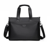 册宣 商务公文包男包简约质感笔记本电脑包休闲通勤 37*8*28cm 公差±2cm