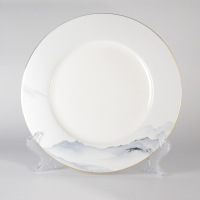 益美洁 酒店高档骨瓷摆台东方古韵国风陶瓷餐具盘碗 11寸平盘