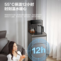 美的 茶吧机家用饮水机全自动高端客厅用下置式桶装水智能一体柜饮水器 YR1620S-X高端背板茶吧机