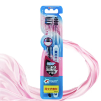 佳洁士天鹅绒黑茶护龈牙刷(双支装)刷毛额外添加黑茶精华 新老包装随机发货