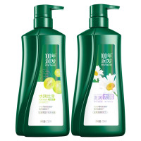 100年润发柔顺洗发水改善毛躁干枯滋润去屑止痒洗头膏露套装男女士百年润发 水润丝滑+滋润去屑 750ml 2瓶 去屑