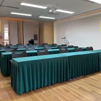 枕祥JX1203会议桌布长条桌会议台尼桌罩桌 墨绿色加厚台呢适用于1.2*0.45*0.75米
