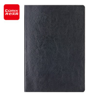 齐心(Comix)A5软皮皮面本笔记本子日记本会议记事本商务 C5867黑