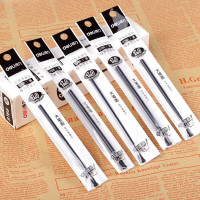 得力1.0mm笔芯大笔画中性笔替芯签字笔芯粗S766黑色子弹头拔帽水笔芯 1支