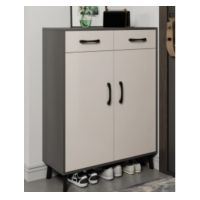 宏七家具 HQJJ3332 木质鞋柜 入户玄关柜 二门木质鞋架 颜色可选 90*32*95cm