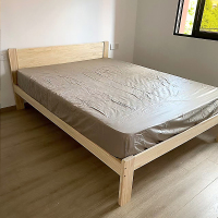 仓迪 CD-C4343 原木色加厚实木床 宿舍用豪华单人床 1200*2000mm 单人床 公差±20mm