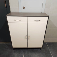 宏七家具 HQJJ3332 木质鞋柜 入户玄关柜 二门木质鞋架 颜色可选 90*32*95cm 公差±2cm