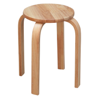 鑫智创 XZC-8978 实木圆凳子 木头板凳 宿舍用 木凳餐桌凳可叠放凳 原木色 300*450mm 公差±20mm