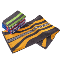 洁丽雅运动毛巾纯棉加长健身房跑步加厚男女篮球羽毛球兵乓球吸汗 9282蓝红