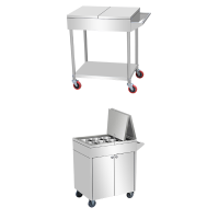 册宣 CX-8942不锈钢调料车商用厨房调味车冰凉粉车焊接调料台移动餐车手推车