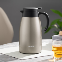 苏泊尔(SUPOR)保温壶家用大容量水壶316不锈钢保温瓶按压式暖水壶热水瓶 2L 香槟金