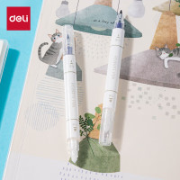 得力 S626 可擦复写笔小学生用双头消字魔笔一头可擦一头复写无痕消字笔配合可擦钢笔使用