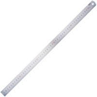 得力 50cm不锈钢直尺 测量绘图刻度尺子带公式换算表 办公用品 8464