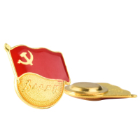 递乐 徽章党员胸章强磁扣 磁扣磁铁党员胸徽滴塑 强磁旗帜党员徽章队徽党徽强磁 10个装 5315