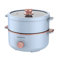 春花(CHUNHUA)多功能电烤锅涮煮煎炸家用小型插电煮锅 蓝色CZG-01A