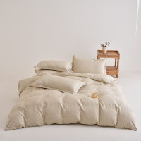 無印良品 丝竹棉四件套 MJ-T2020-05 面料:抗菌丝竹棉(超细纤维) 花型:米玫瑰