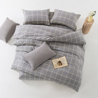 無印良品 纯棉磨毛四件套(莫兰迪)MJ-T2022-105 面料:百分百纯棉+磨毛工艺 花型:莫兰迪