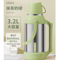 JEKO&JEKO保温壶热水瓶学生家用保温壶大容量开水暖水壶 不锈钢壶身 3200ml 颜色随机